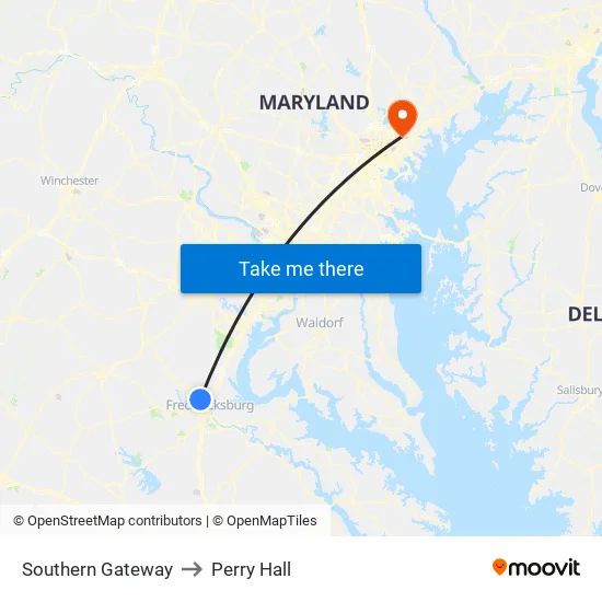 Southern Gateway to Perry Hall map