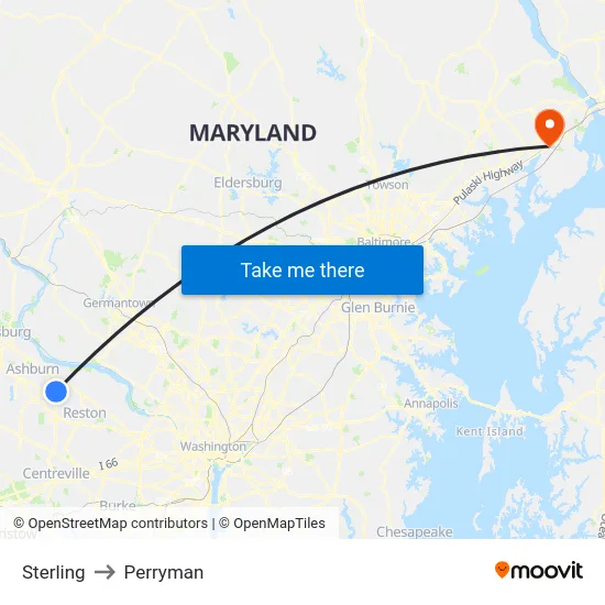 Sterling to Perryman map