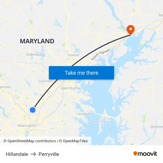 Hillandale to Perryville map