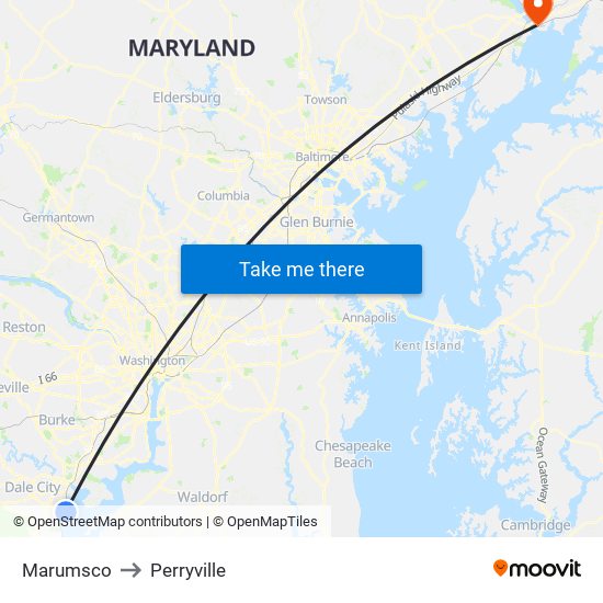 Marumsco to Perryville map