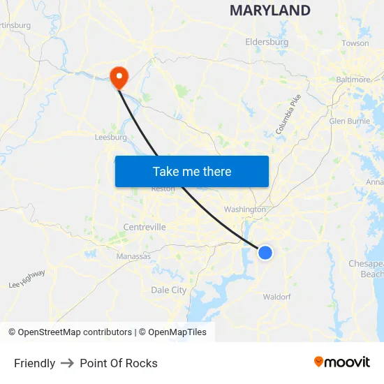 Friendly to Point Of Rocks map