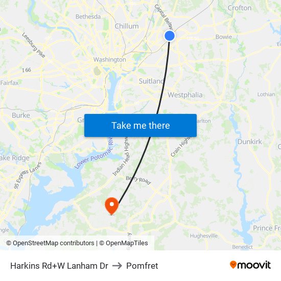 Harkins Rd+W Lanham Dr to Pomfret map