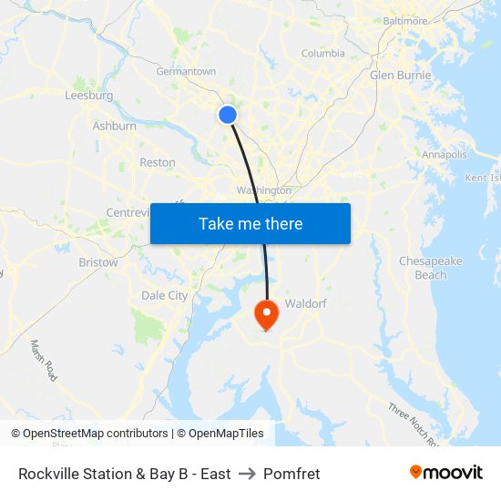 Rockville Station & Bay B - East to Pomfret map