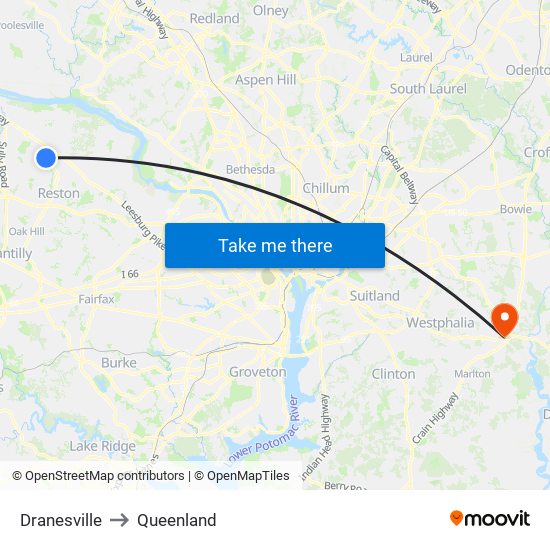 Dranesville to Queenland map