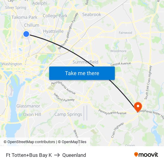 Fort Totten+Bay K to Queenland map