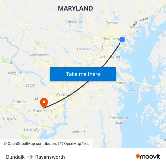 Dundalk to Ravensworth map
