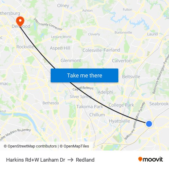 Harkins Rd+W Lanham Dr to Redland map