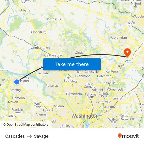 Cascades to Savage map