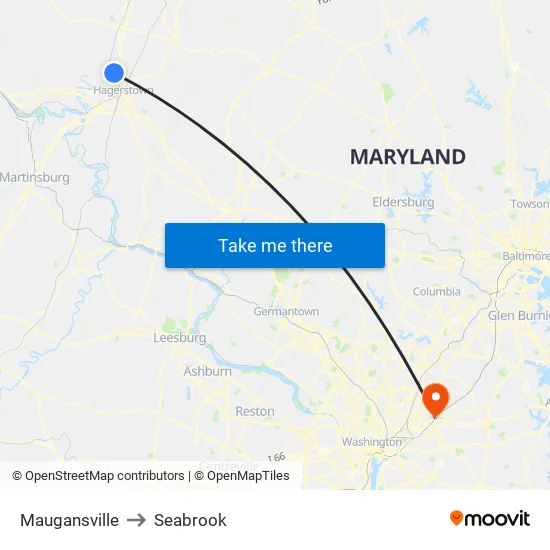 Maugansville to Seabrook map