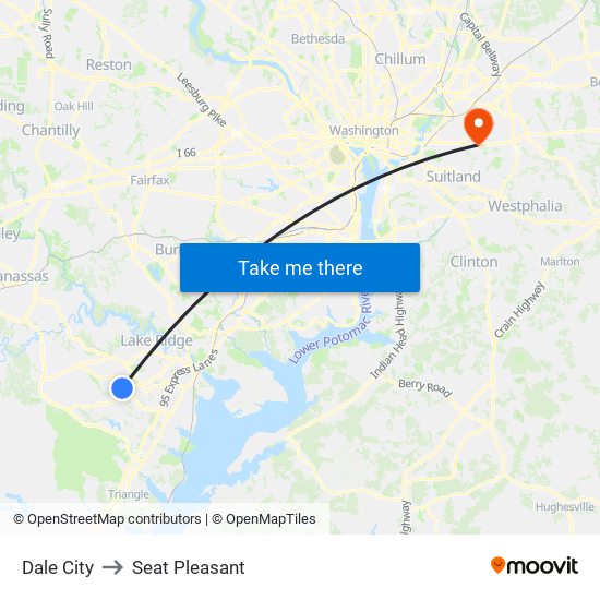 Dale City to Seat Pleasant map