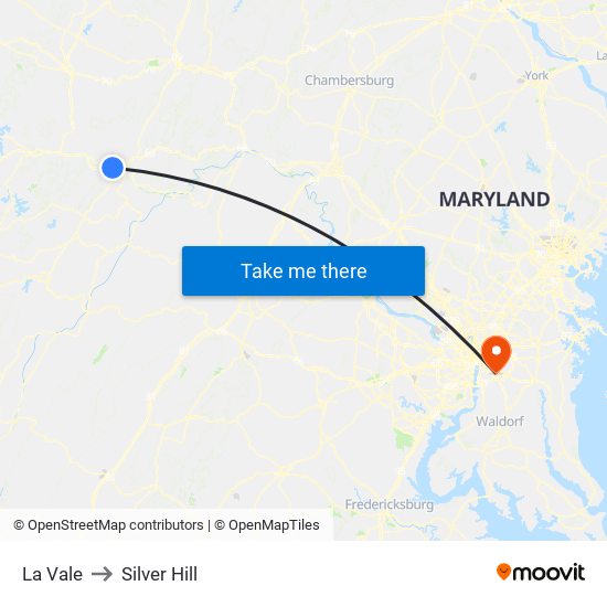 La Vale to Silver Hill map