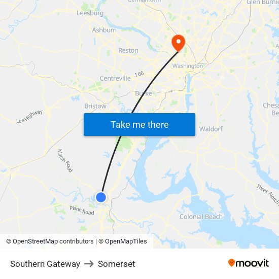 Southern Gateway to Somerset map