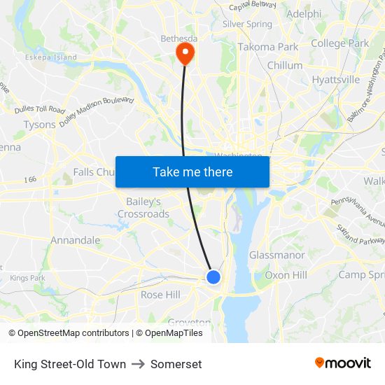 King Street-Old Town to Somerset map