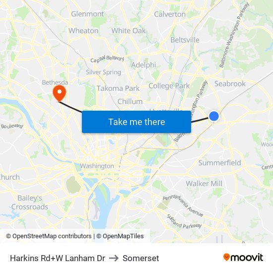 Harkins Rd+W Lanham Dr to Somerset map