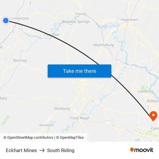 Eckhart Mines to South Riding map