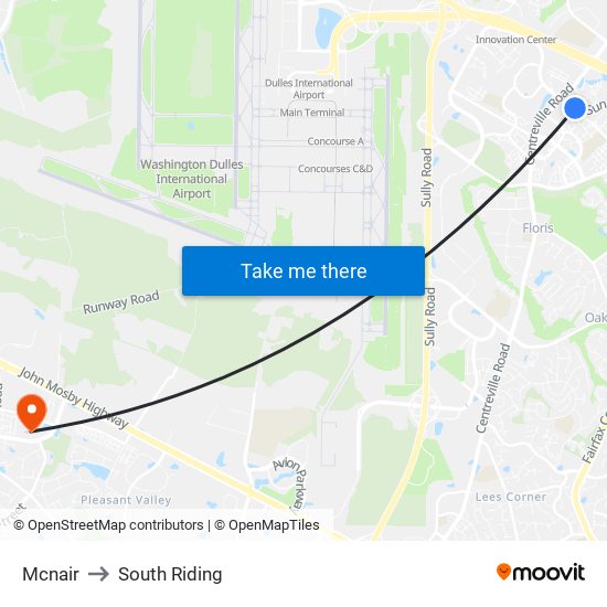 Mcnair to South Riding map