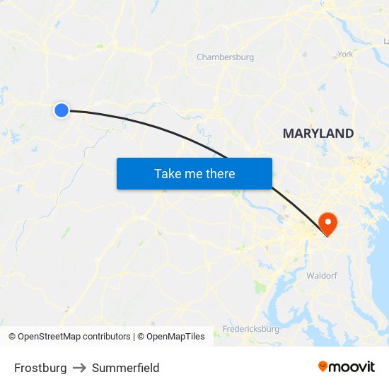 Frostburg to Summerfield map