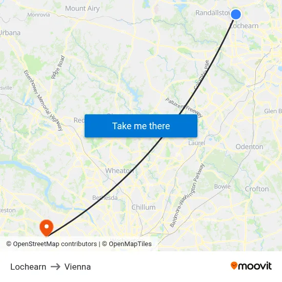 Lochearn to Vienna map
