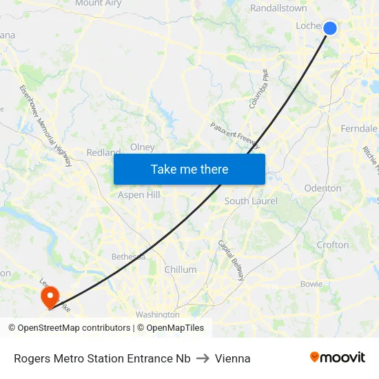 Rogers Metro Station Entrance Nb to Vienna map