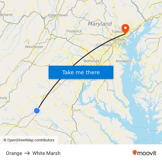 Orange to White Marsh map