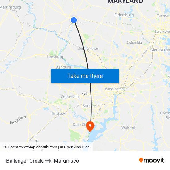 Ballenger Creek to Marumsco map