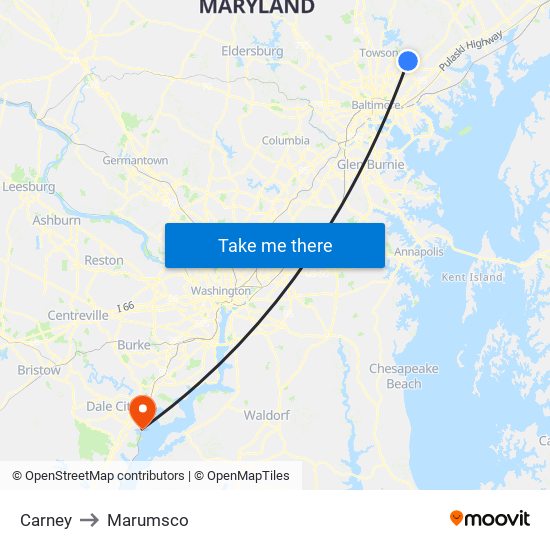 Carney to Marumsco map