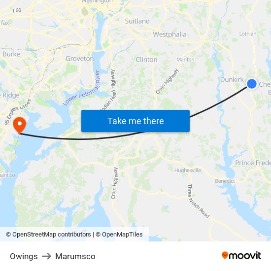 Owings to Marumsco map