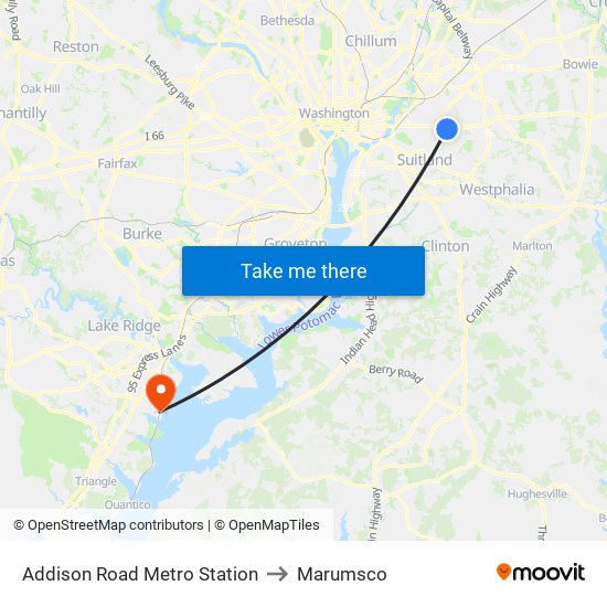 Addison Road Metro Station to Marumsco map