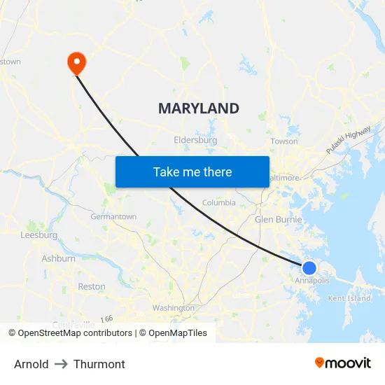 Arnold to Thurmont map