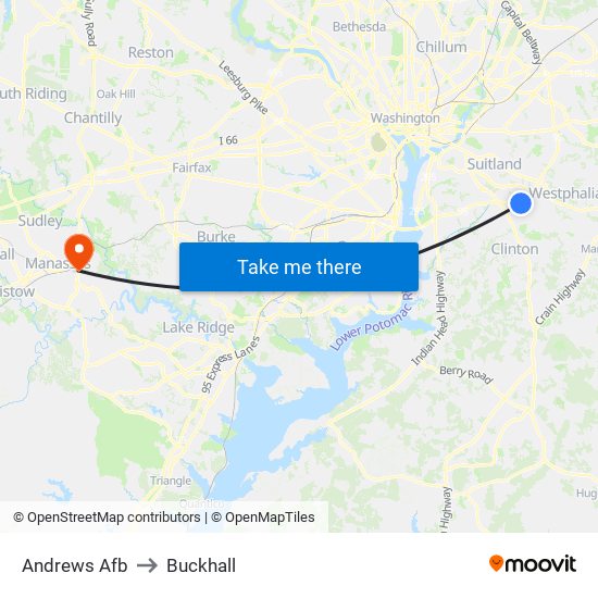 Andrews Afb to Buckhall map