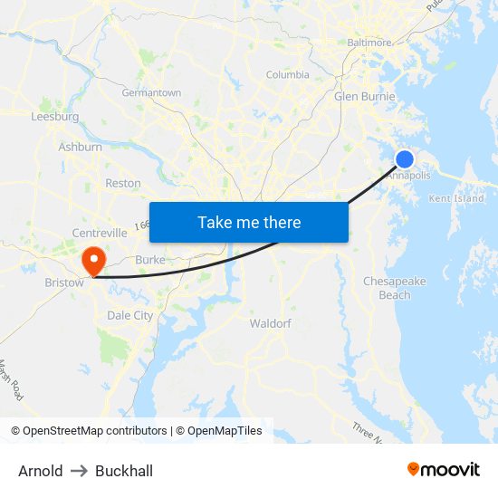 Arnold to Buckhall map