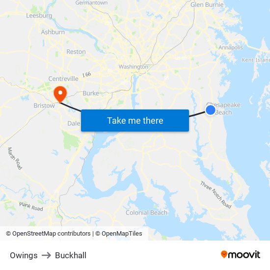 Owings to Buckhall map