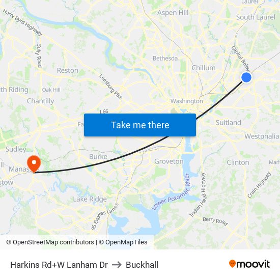 Harkins Rd+W Lanham Dr to Buckhall map