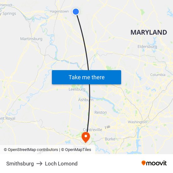 Smithsburg to Loch Lomond map