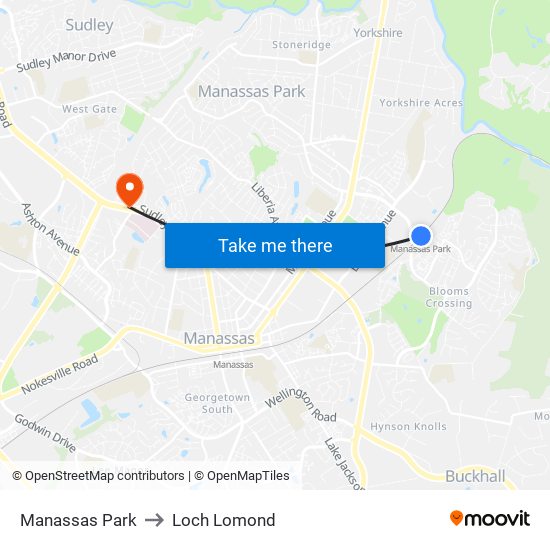 Manassas Park to Loch Lomond map