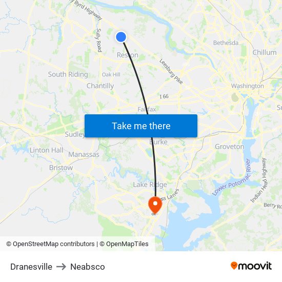 Dranesville to Neabsco map