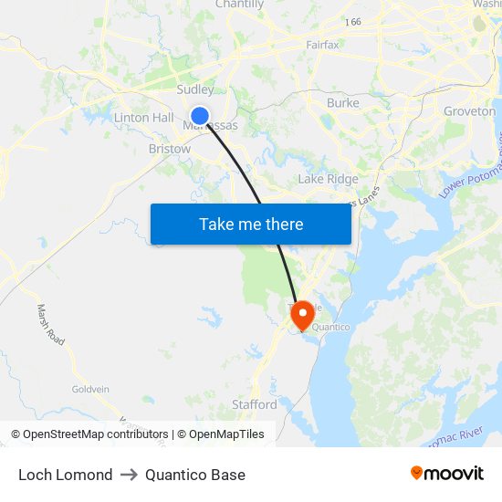 Loch Lomond to Quantico Base map