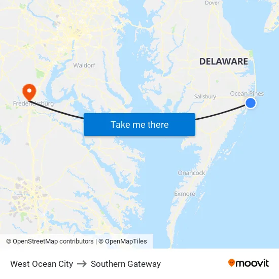 West Ocean City to Southern Gateway map