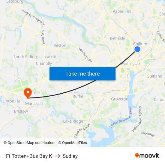 Fort Totten+Bay K to Sudley map