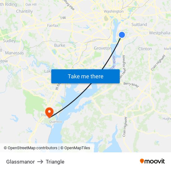 Glassmanor to Triangle map