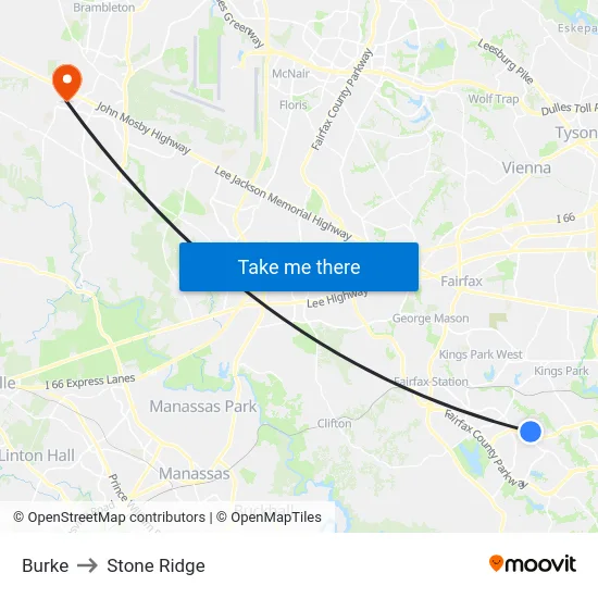 Burke to Stone Ridge map