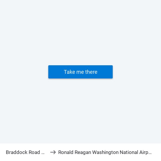 Braddock Road Metro to Ronald Reagan Washington National Airport (Dca) map