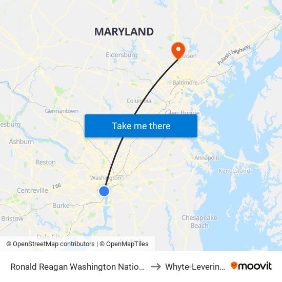 Ronald Reagan Washington National Airport (Dca) to Whyte-Levering House map