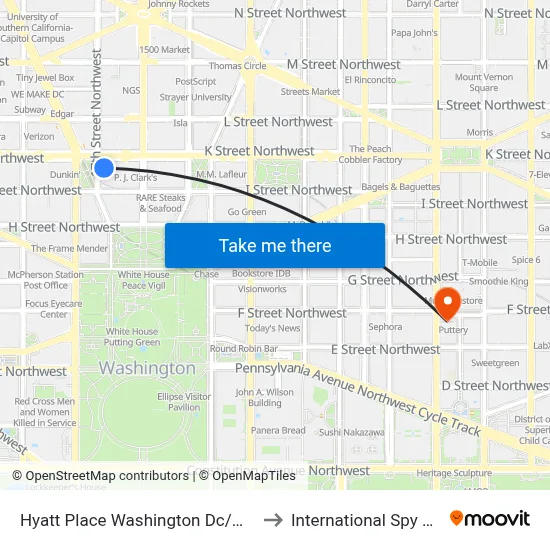 Hyatt Place Washington Dc/White House to International Spy Museum map