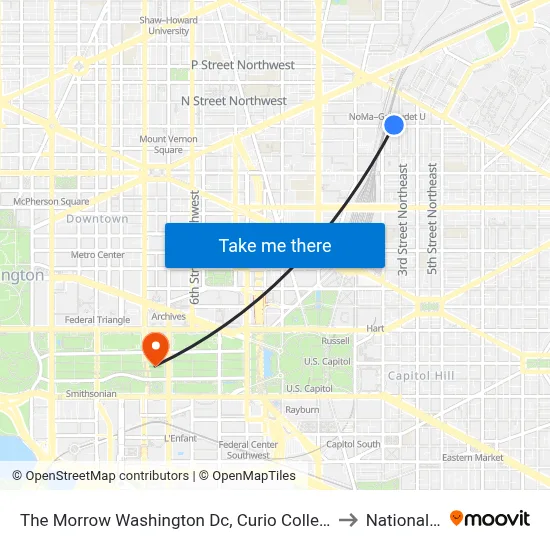 The Morrow Washington Dc, Curio Collection by Hilton to National Mall map