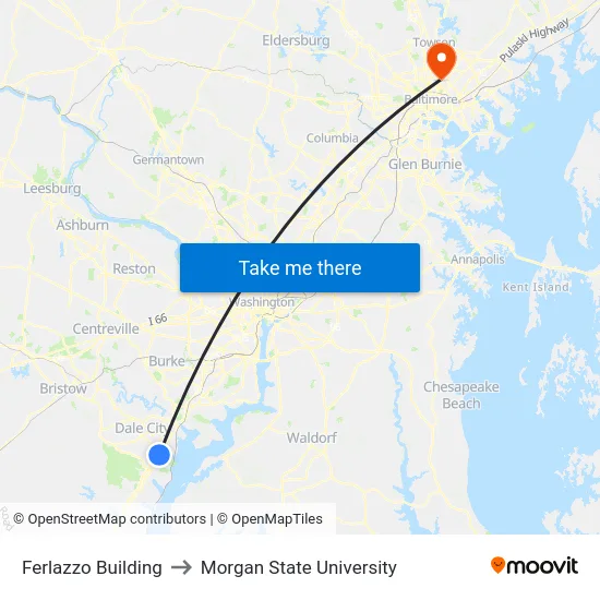 Ferlazzo Building to Morgan State University map