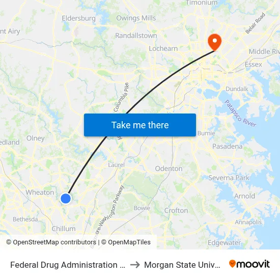 Federal Drug Administration Fda & to Morgan State University map