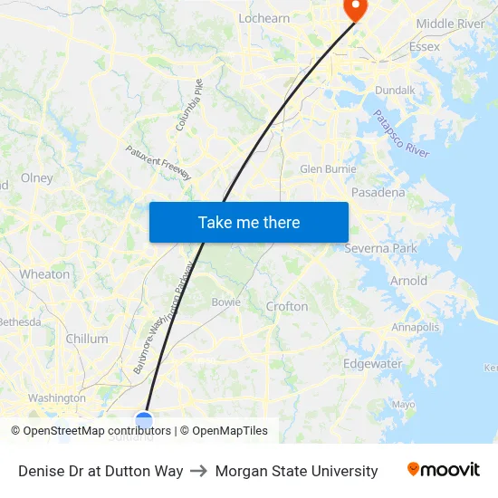 Denise Dr at Dutton Way to Morgan State University map
