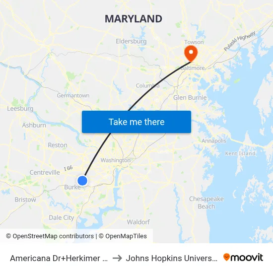 Americana Dr+Herkimer St to Johns Hopkins University map