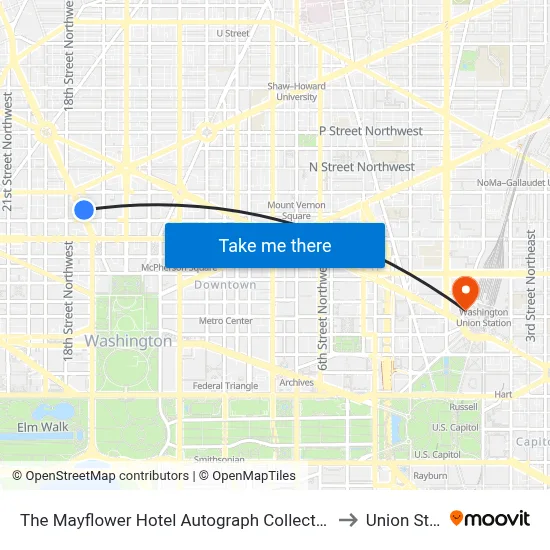 The Mayflower Hotel Autograph Collection Washington to Union Station map